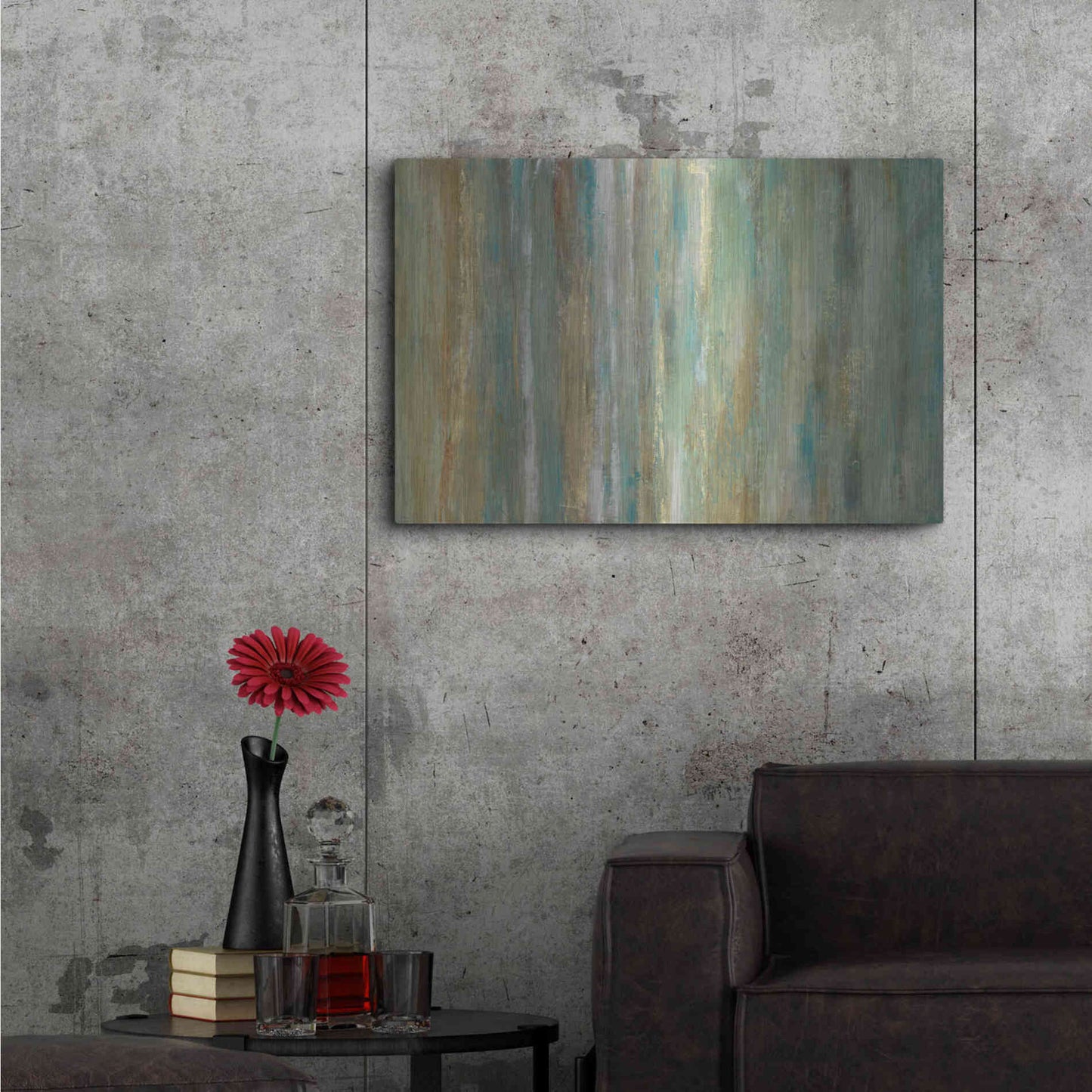 Luxe Metal Art 'Vertical Flow II' by Tim O'Toole, Metal Wall Art,36x24