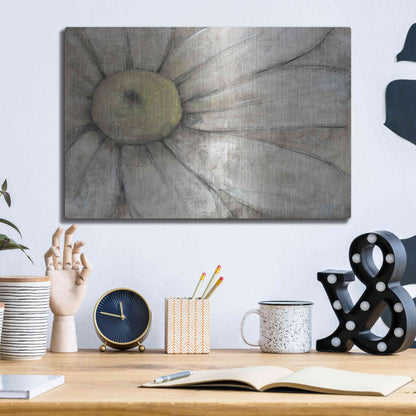 Luxe Metal Art 'Close-Up Daisy I' by Tim O'Toole, Metal Wall Art,16x12