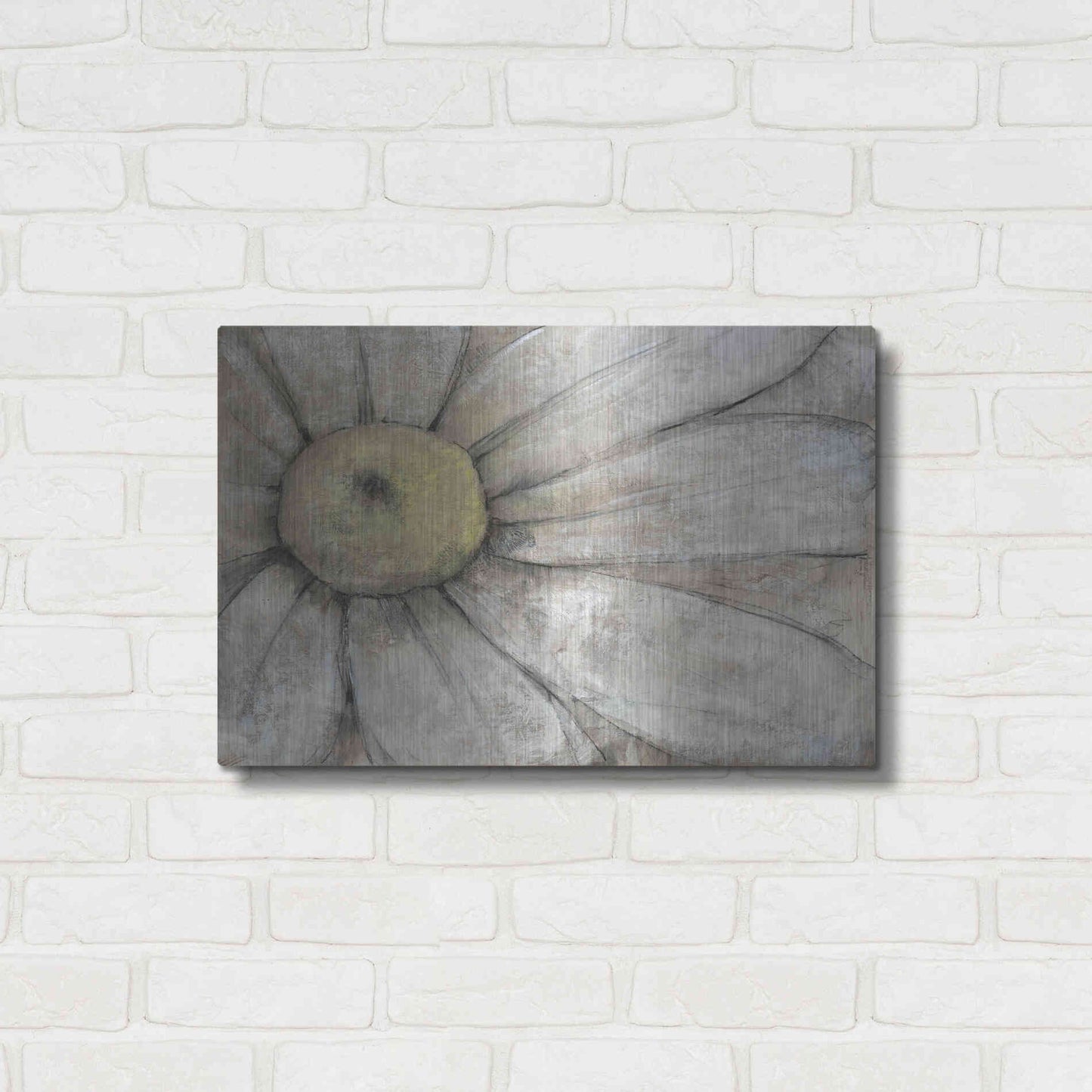Luxe Metal Art 'Close-Up Daisy I' by Tim O'Toole, Metal Wall Art,24x16