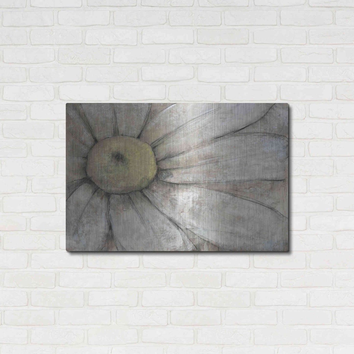 Luxe Metal Art 'Close-Up Daisy I' by Tim O'Toole, Metal Wall Art,36x24