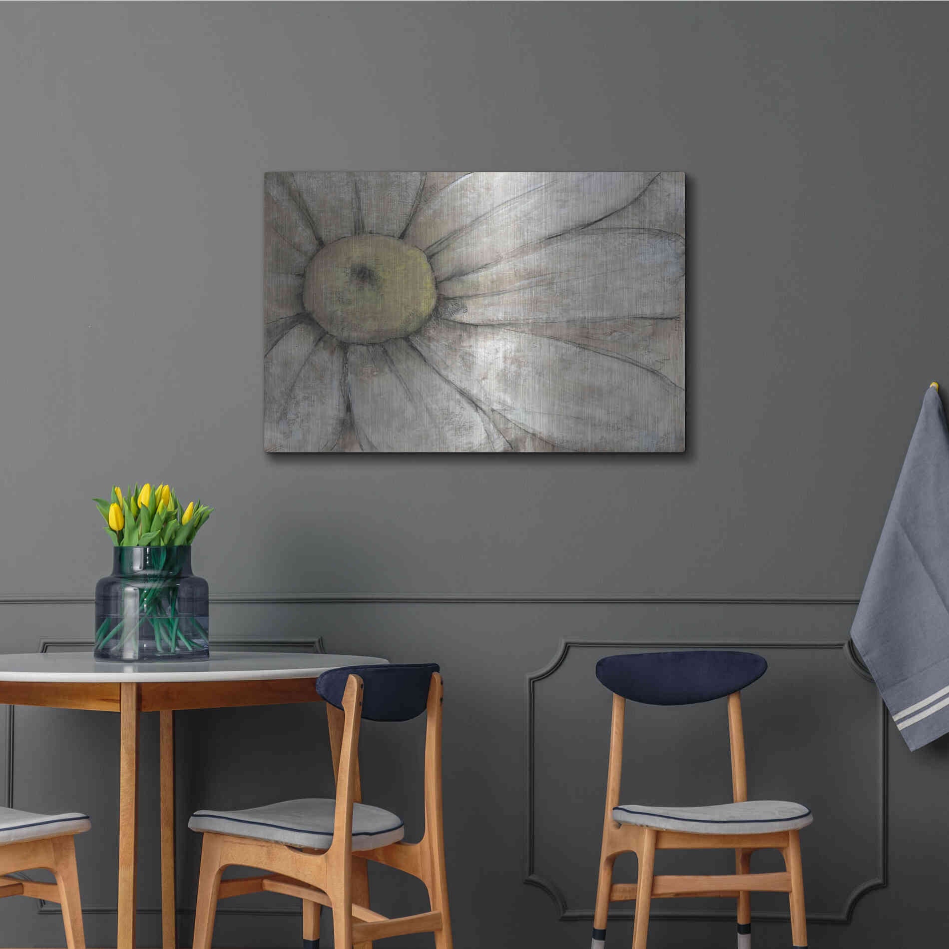 Luxe Metal Art 'Close-Up Daisy I' by Tim O'Toole, Metal Wall Art,36x24