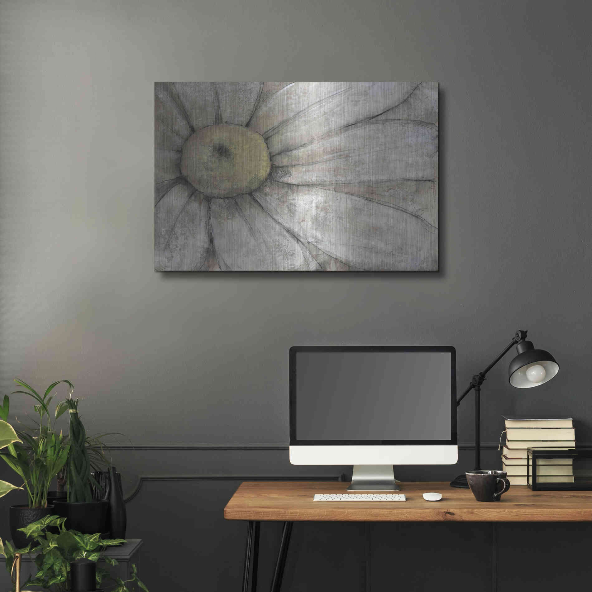 Luxe Metal Art 'Close-Up Daisy I' by Tim O'Toole, Metal Wall Art,36x24