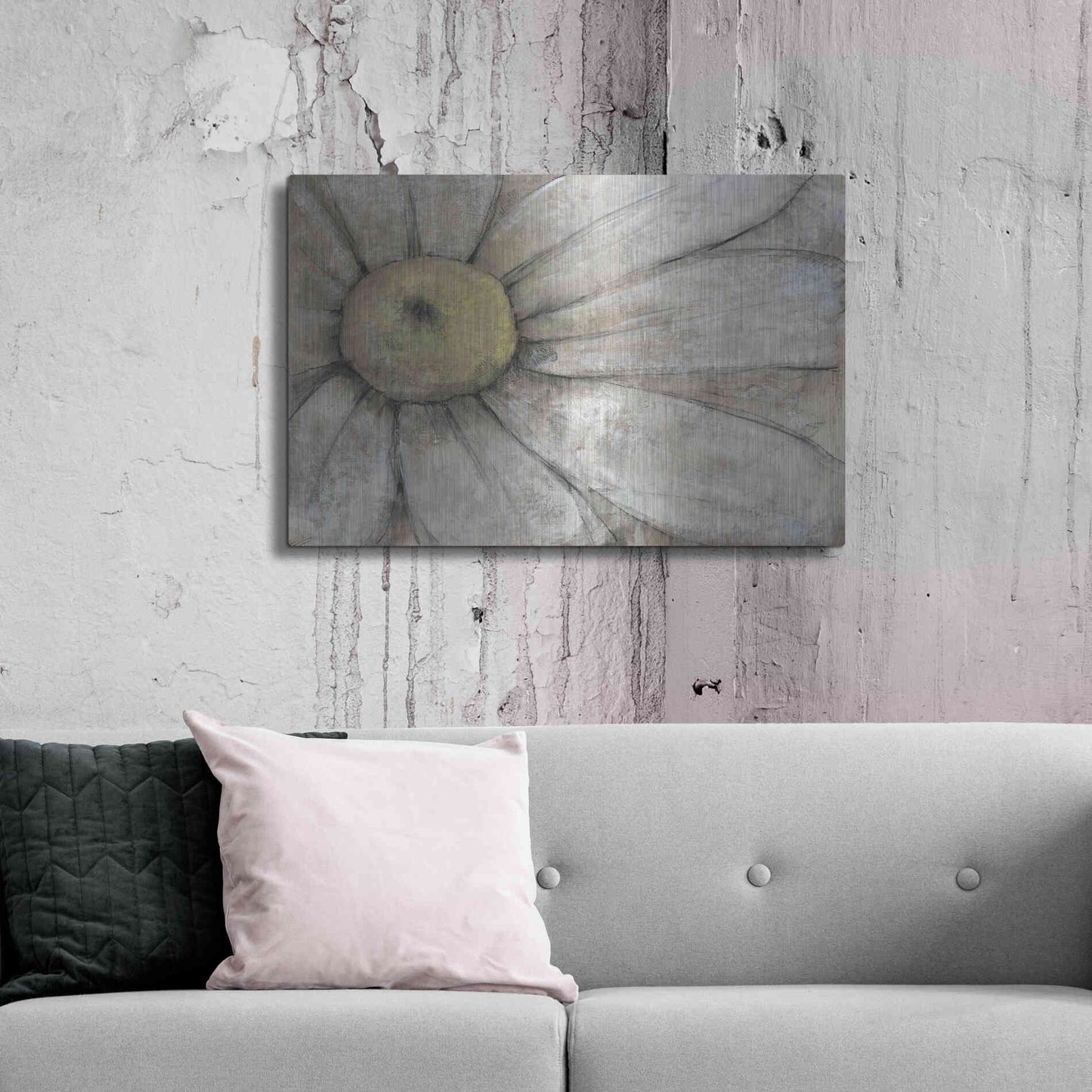 Luxe Metal Art 'Close-Up Daisy I' by Tim O'Toole, Metal Wall Art,36x24