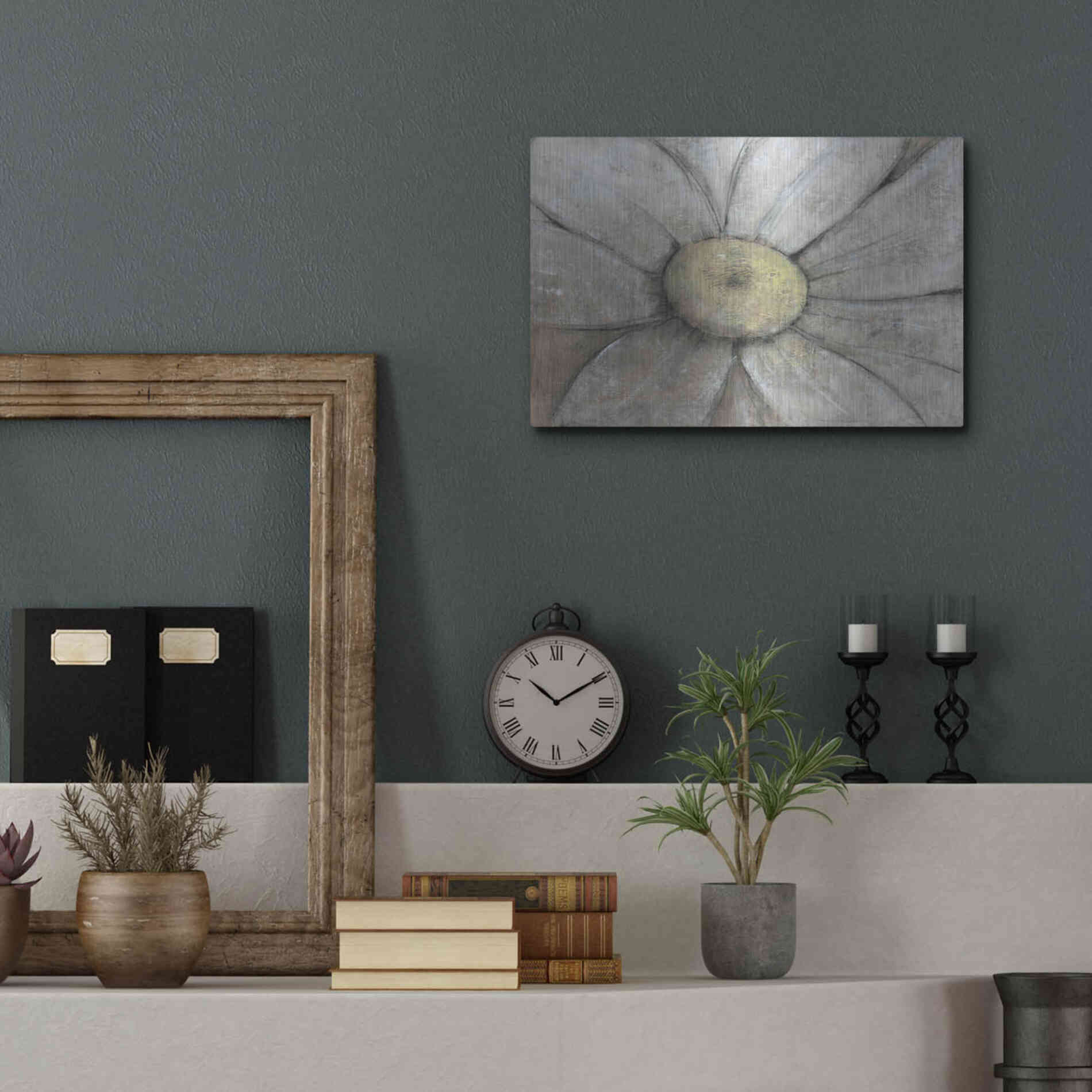 Luxe Metal Art 'Close-Up Daisy II' by Tim O'Toole, Metal Wall Art,16x12