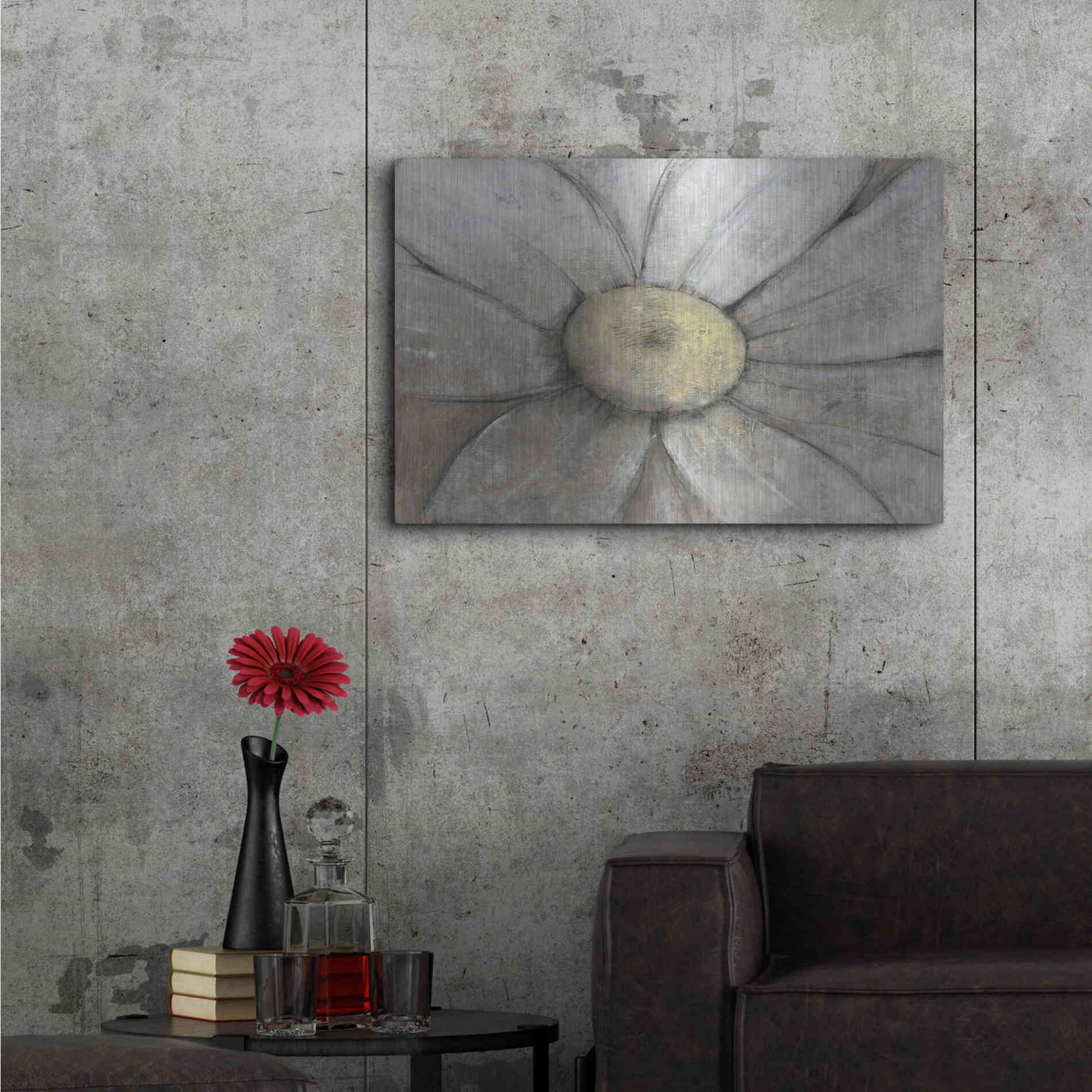Luxe Metal Art 'Close-Up Daisy II' by Tim O'Toole, Metal Wall Art,36x24