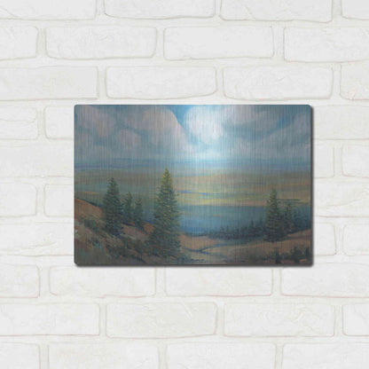 Luxe Metal Art 'Mountain Top II' by Tim O'Toole, Metal Wall Art,16x12