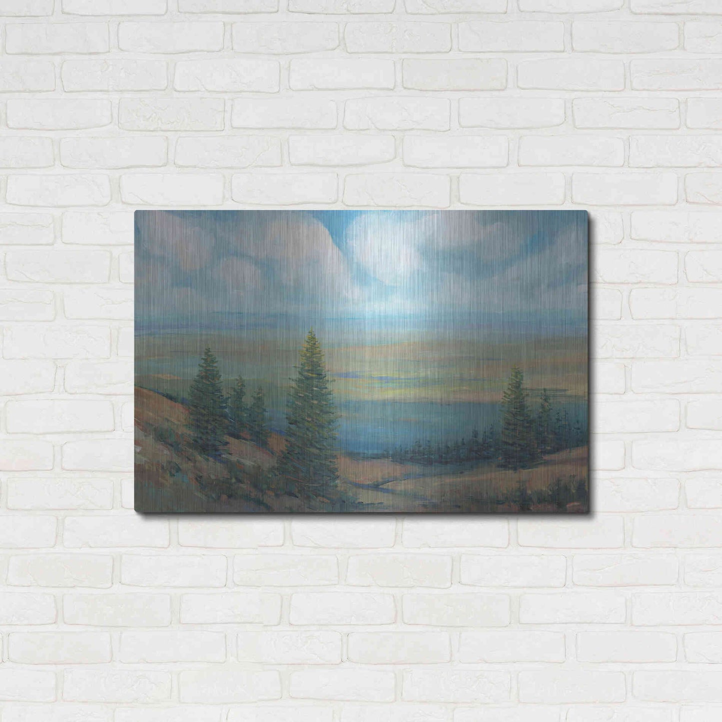 Luxe Metal Art 'Mountain Top II' by Tim O'Toole, Metal Wall Art,36x24