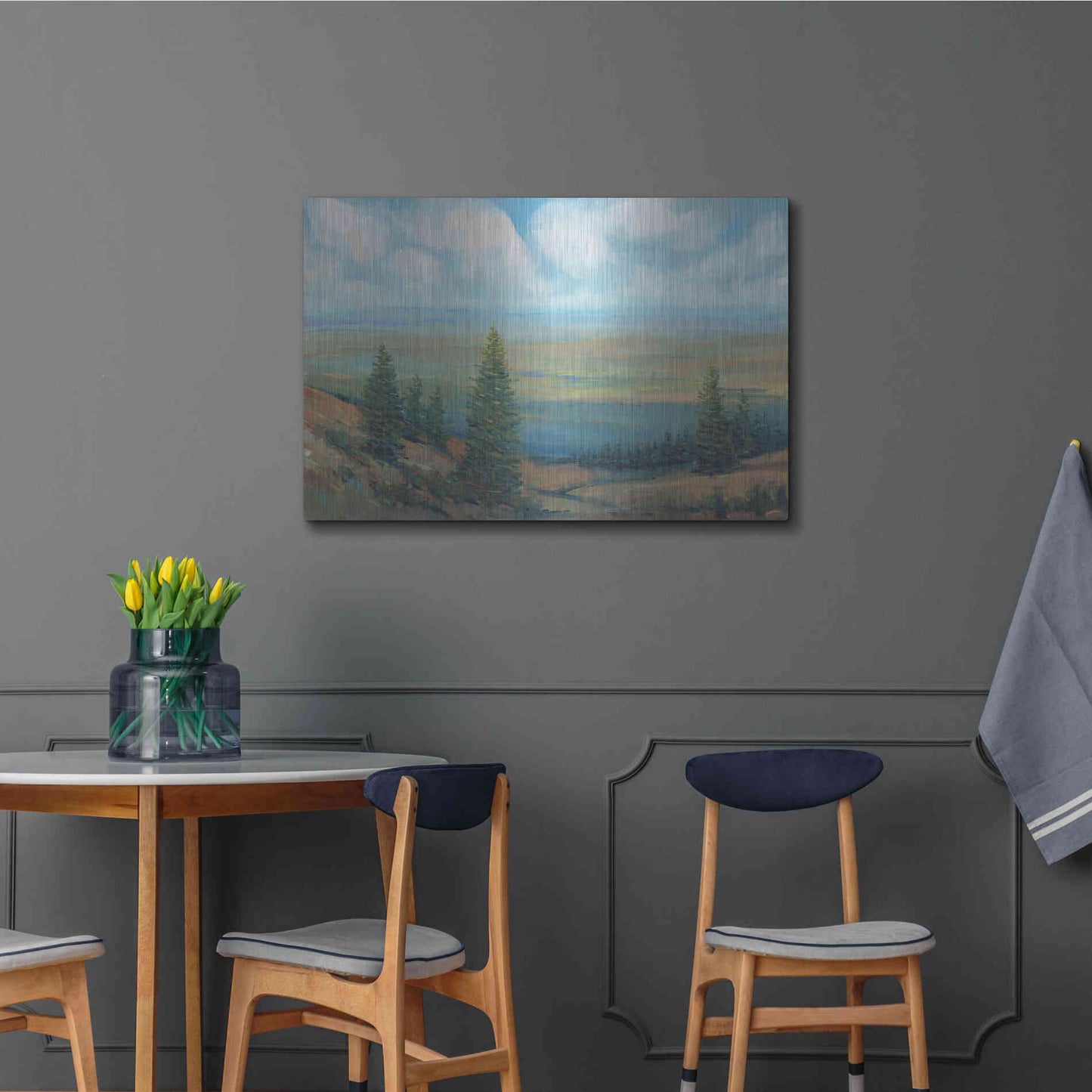 Luxe Metal Art 'Mountain Top II' by Tim O'Toole, Metal Wall Art,36x24