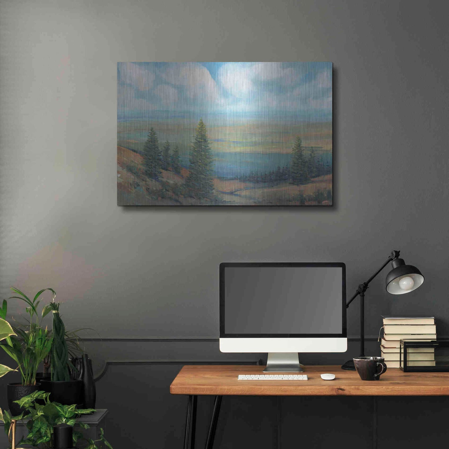 Luxe Metal Art 'Mountain Top II' by Tim O'Toole, Metal Wall Art,36x24