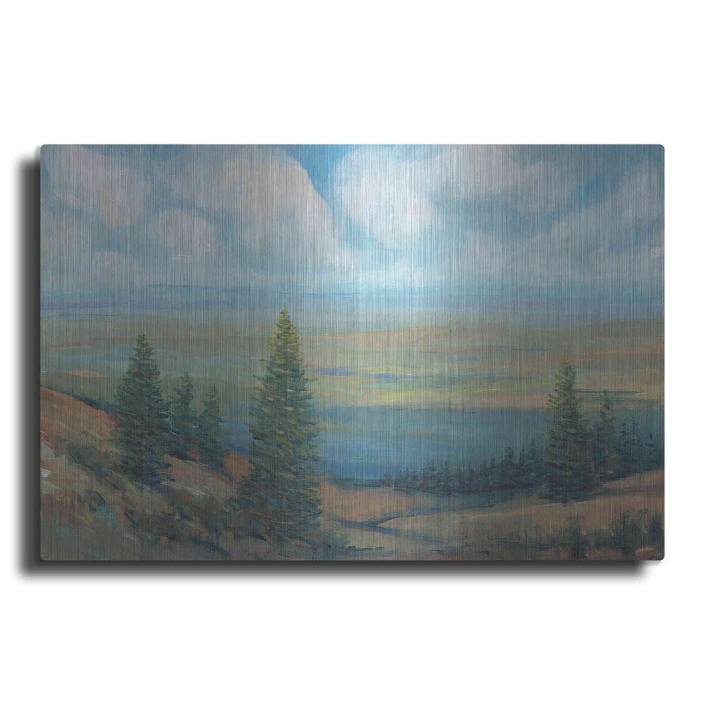 Luxe Metal Art 'Mountain Top II' by Tim O'Toole, Metal Wall Art