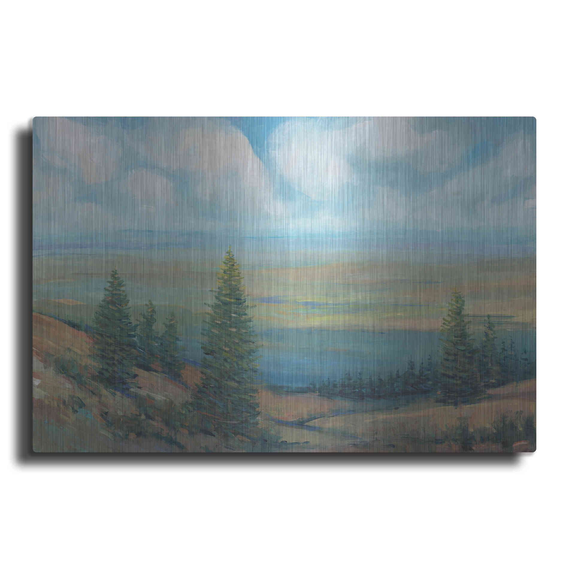 Luxe Metal Art 'Mountain Top II' by Tim O'Toole, Metal Wall Art