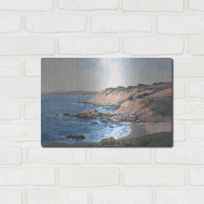 Luxe Metal Art 'Ocean Bay I' by Tim O'Toole, Metal Wall Art,16x12