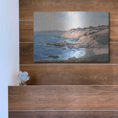 Luxe Metal Art 'Ocean Bay I' by Tim O'Toole, Metal Wall Art,16x12
