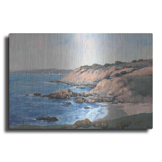 Luxe Metal Art 'Ocean Bay I' by Tim O'Toole, Metal Wall Art