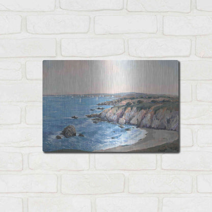 Luxe Metal Art 'Ocean Bay II' by Tim O'Toole, Metal Wall Art,16x12