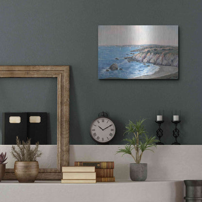 Luxe Metal Art 'Ocean Bay II' by Tim O'Toole, Metal Wall Art,16x12