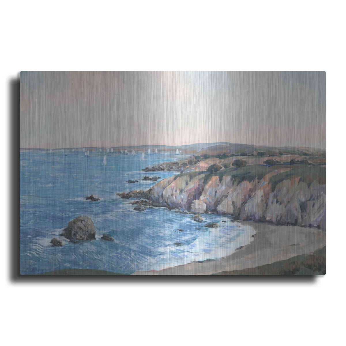 Luxe Metal Art 'Ocean Bay II' by Tim O'Toole, Metal Wall Art