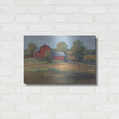 Luxe Metal Art 'Country Barn I' by Tim O'Toole, Metal Wall Art,24x16