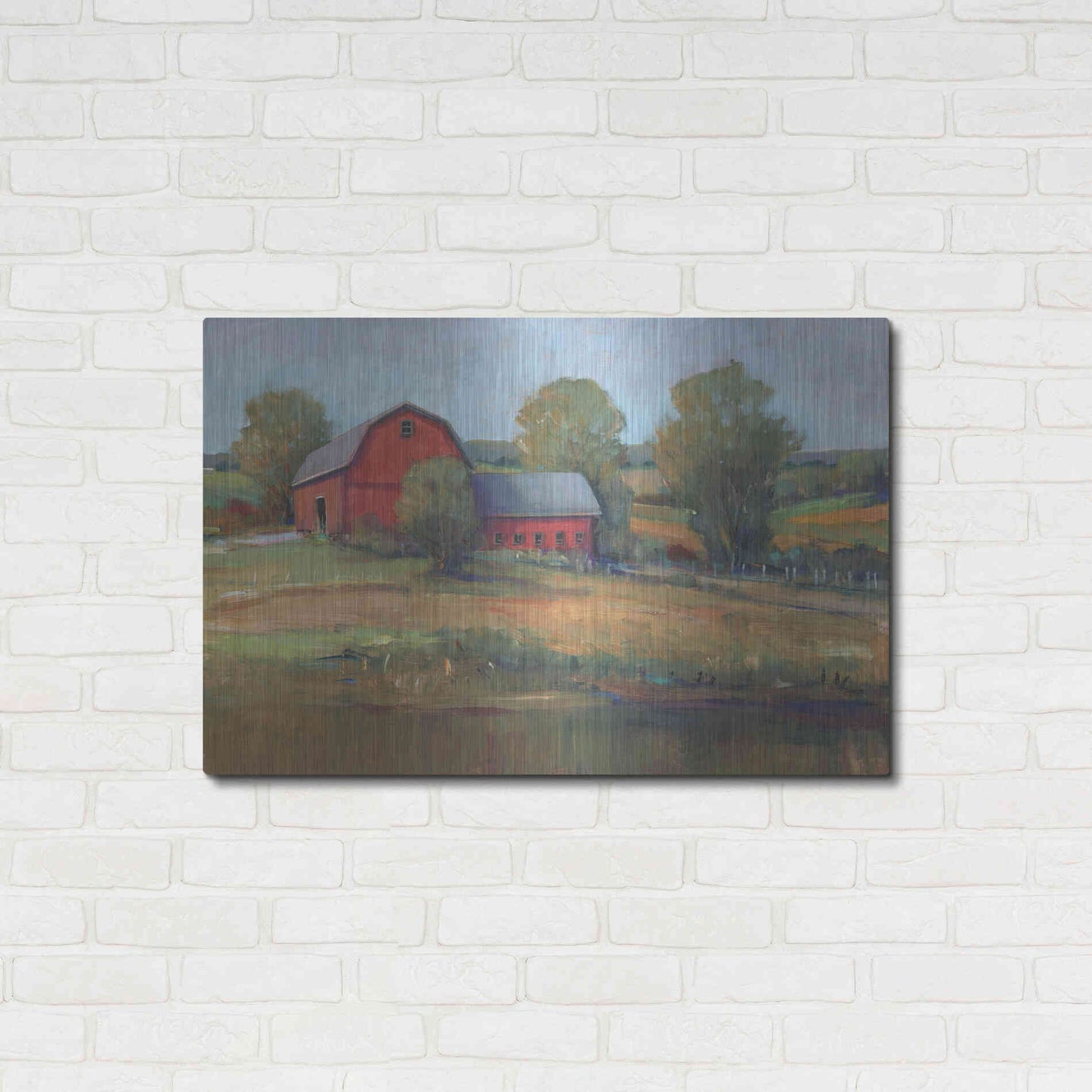 Luxe Metal Art 'Country Barn I' by Tim O'Toole, Metal Wall Art,36x24