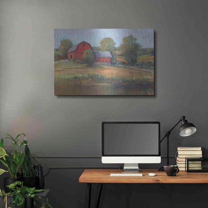Luxe Metal Art 'Country Barn I' by Tim O'Toole, Metal Wall Art,36x24