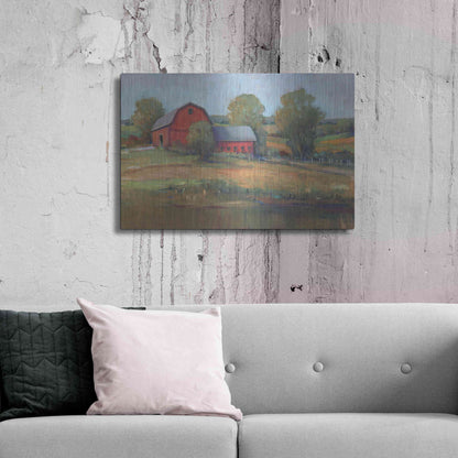 Luxe Metal Art 'Country Barn I' by Tim O'Toole, Metal Wall Art,36x24