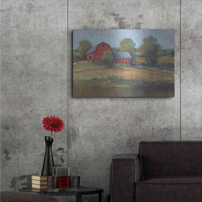Luxe Metal Art 'Country Barn I' by Tim O'Toole, Metal Wall Art,36x24