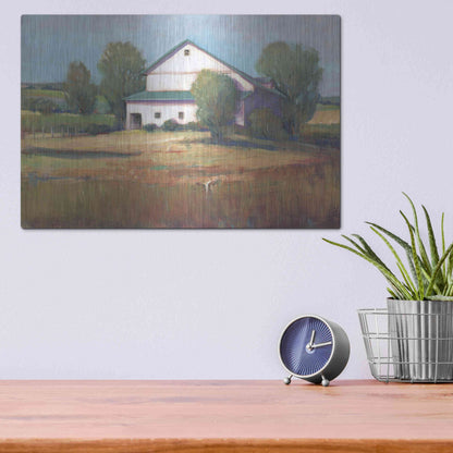 Luxe Metal Art 'Country Barn II' by Tim O'Toole, Metal Wall Art,16x12