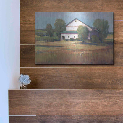Luxe Metal Art 'Country Barn II' by Tim O'Toole, Metal Wall Art,16x12