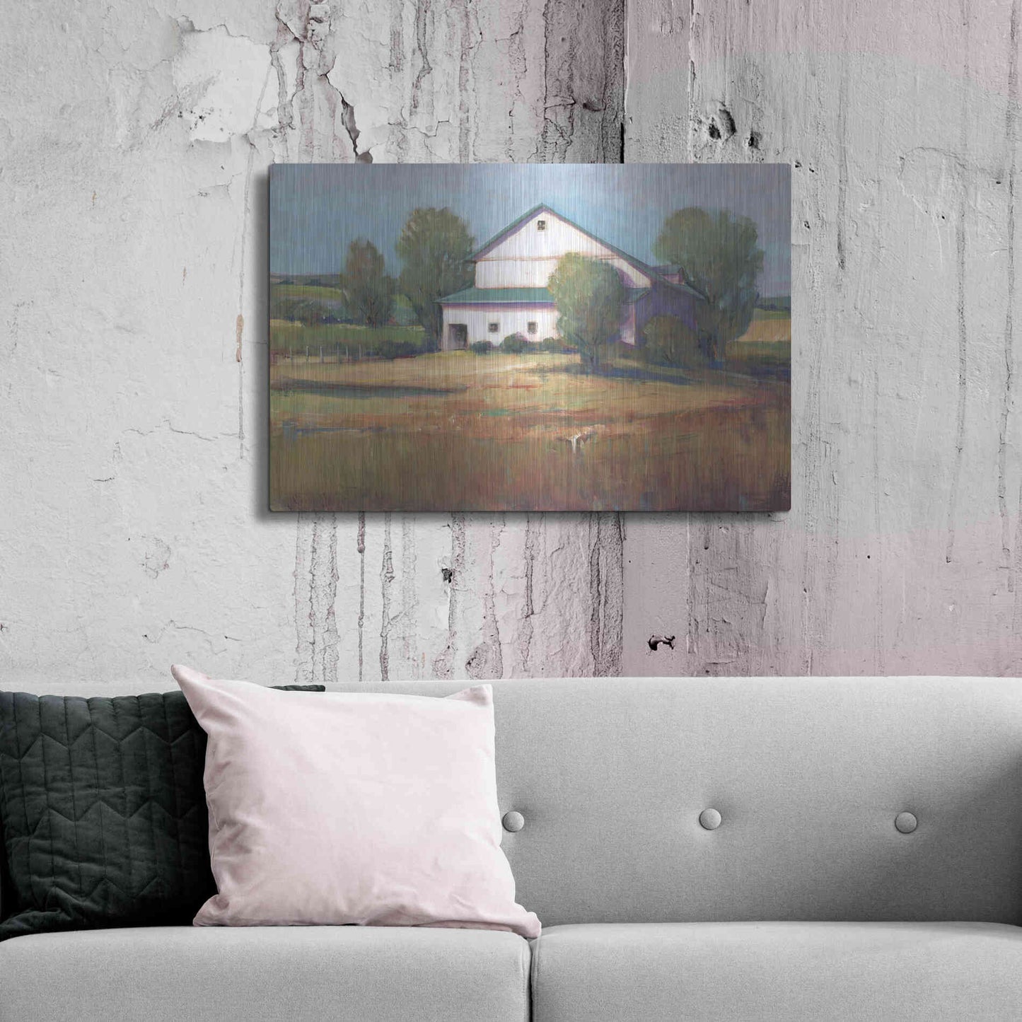 Luxe Metal Art 'Country Barn II' by Tim O'Toole, Metal Wall Art,36x24