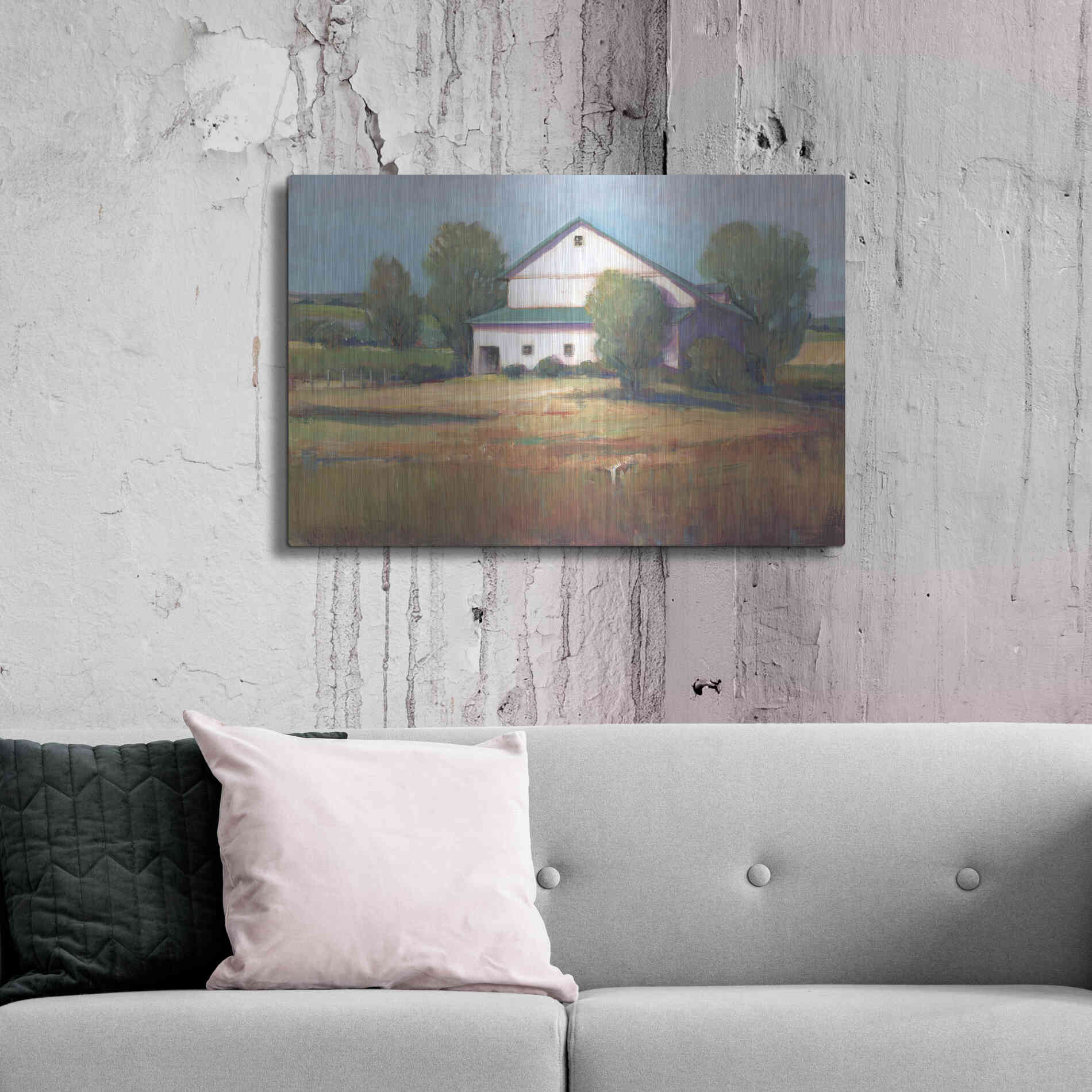 Luxe Metal Art 'Country Barn II' by Tim O'Toole, Metal Wall Art,36x24
