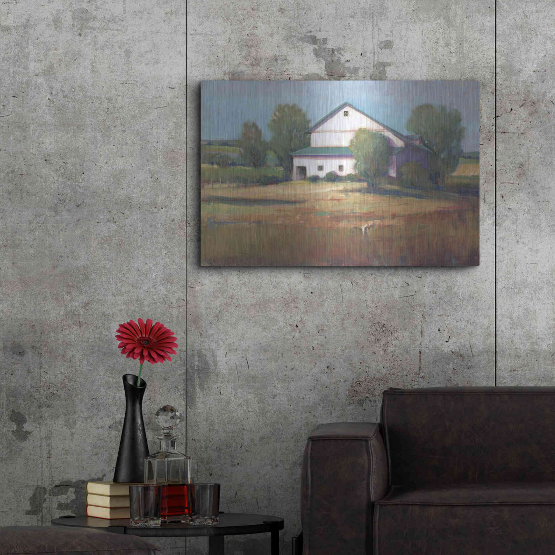 Luxe Metal Art 'Country Barn II' by Tim O'Toole, Metal Wall Art,36x24