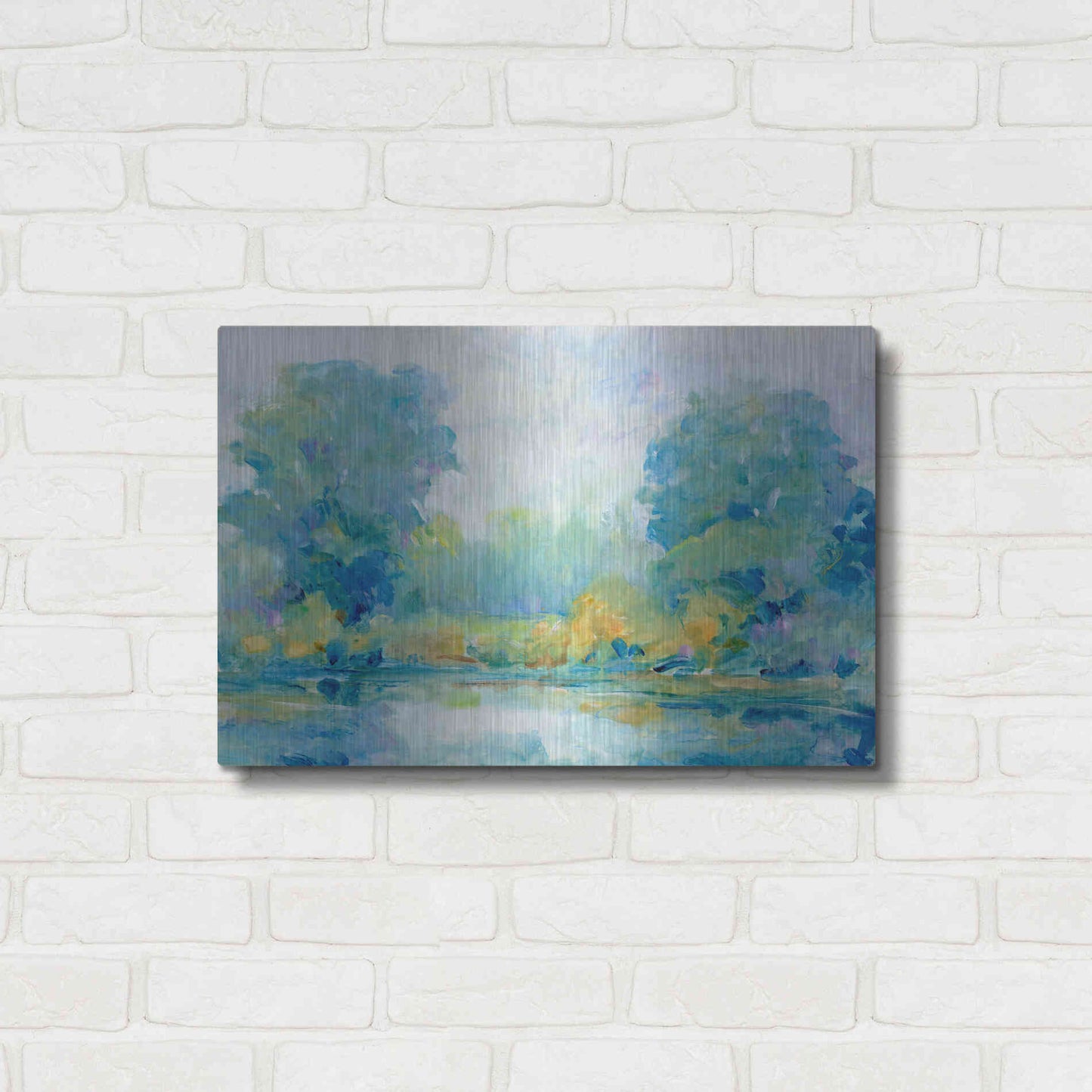 Luxe Metal Art 'Quiet Morning I' by Tim O'Toole, Metal Wall Art,24x16