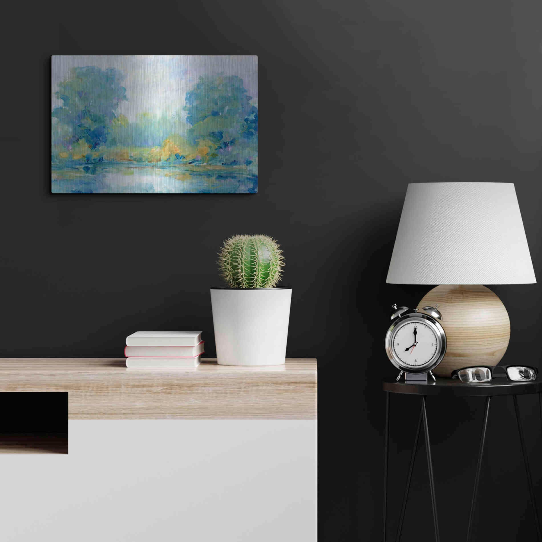 Luxe Metal Art 'Quiet Morning I' by Tim O'Toole, Metal Wall Art,24x16