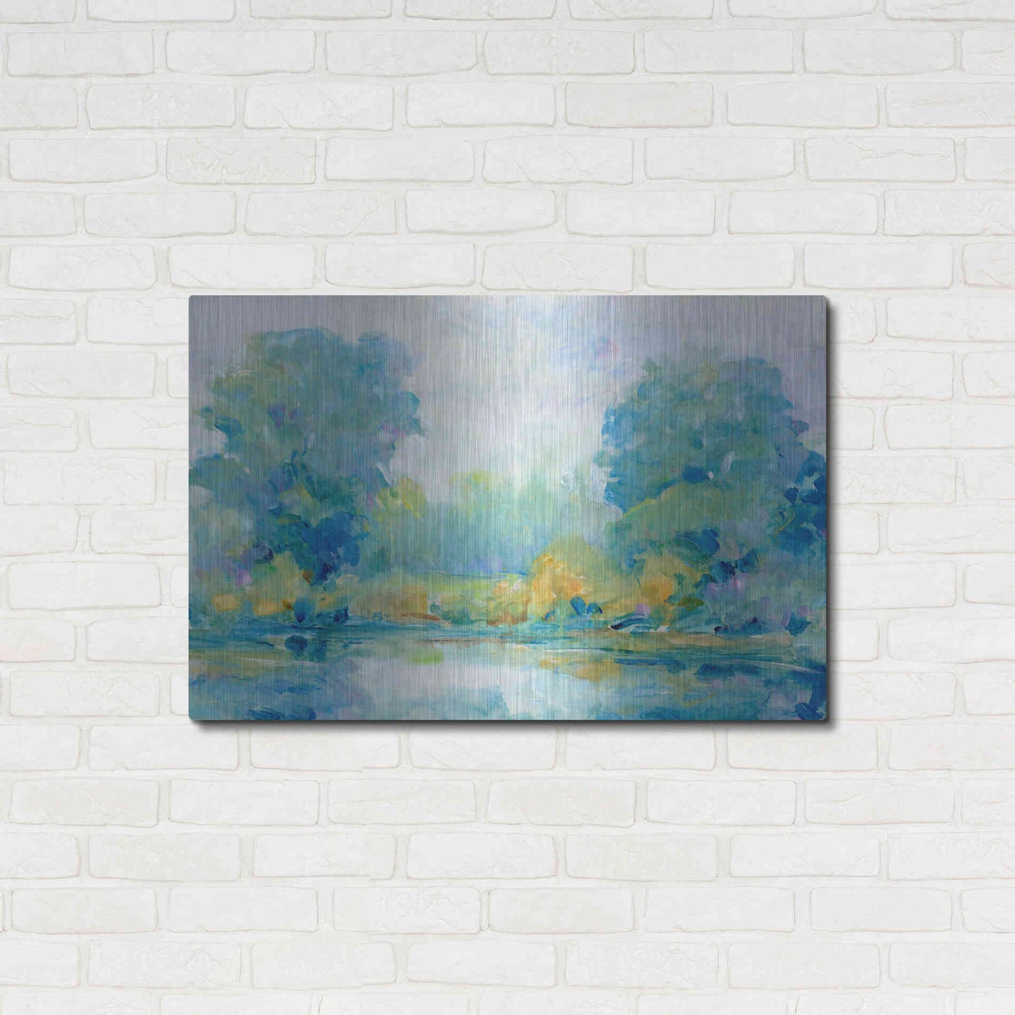 Luxe Metal Art 'Quiet Morning I' by Tim O'Toole, Metal Wall Art,36x24