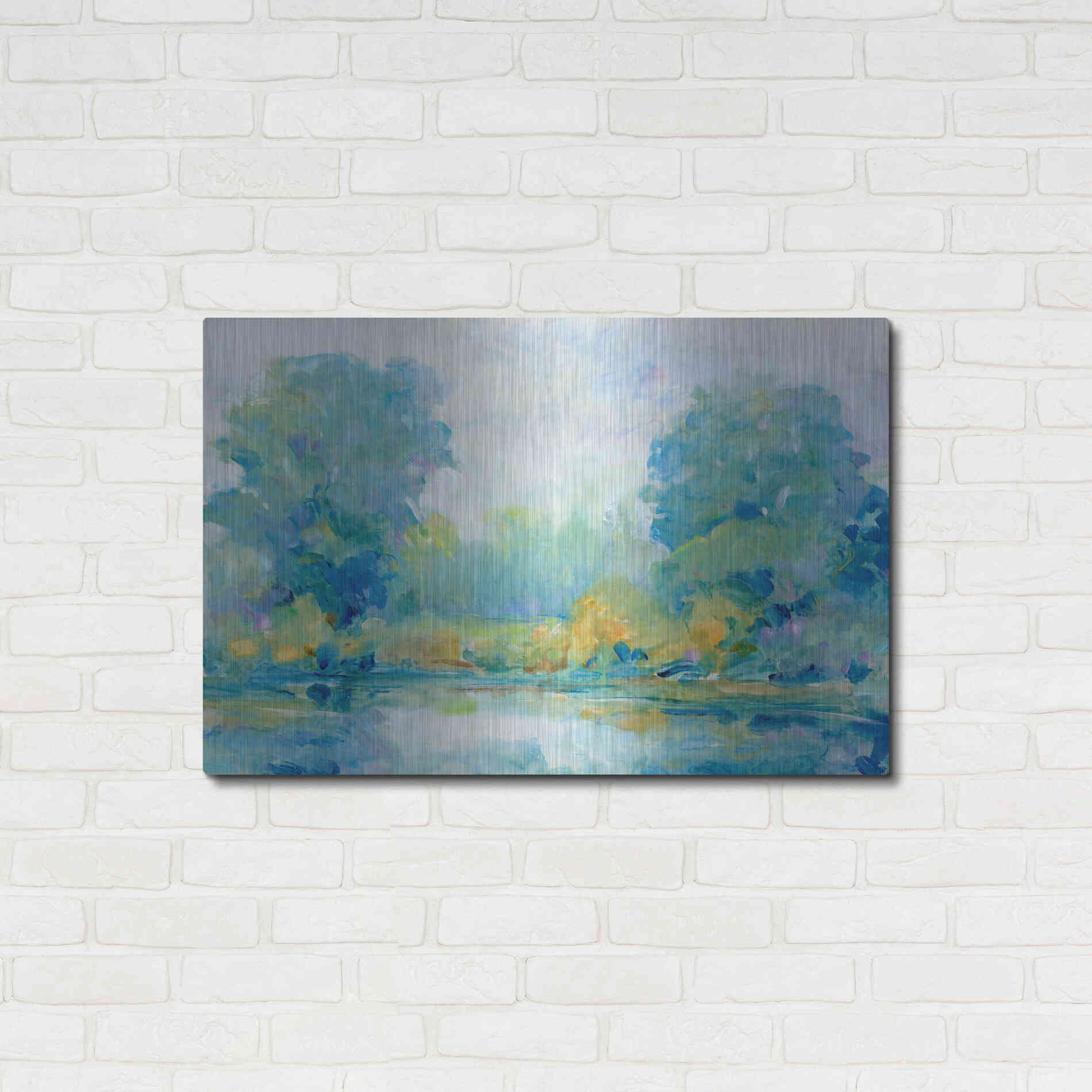 Luxe Metal Art 'Quiet Morning I' by Tim O'Toole, Metal Wall Art,36x24