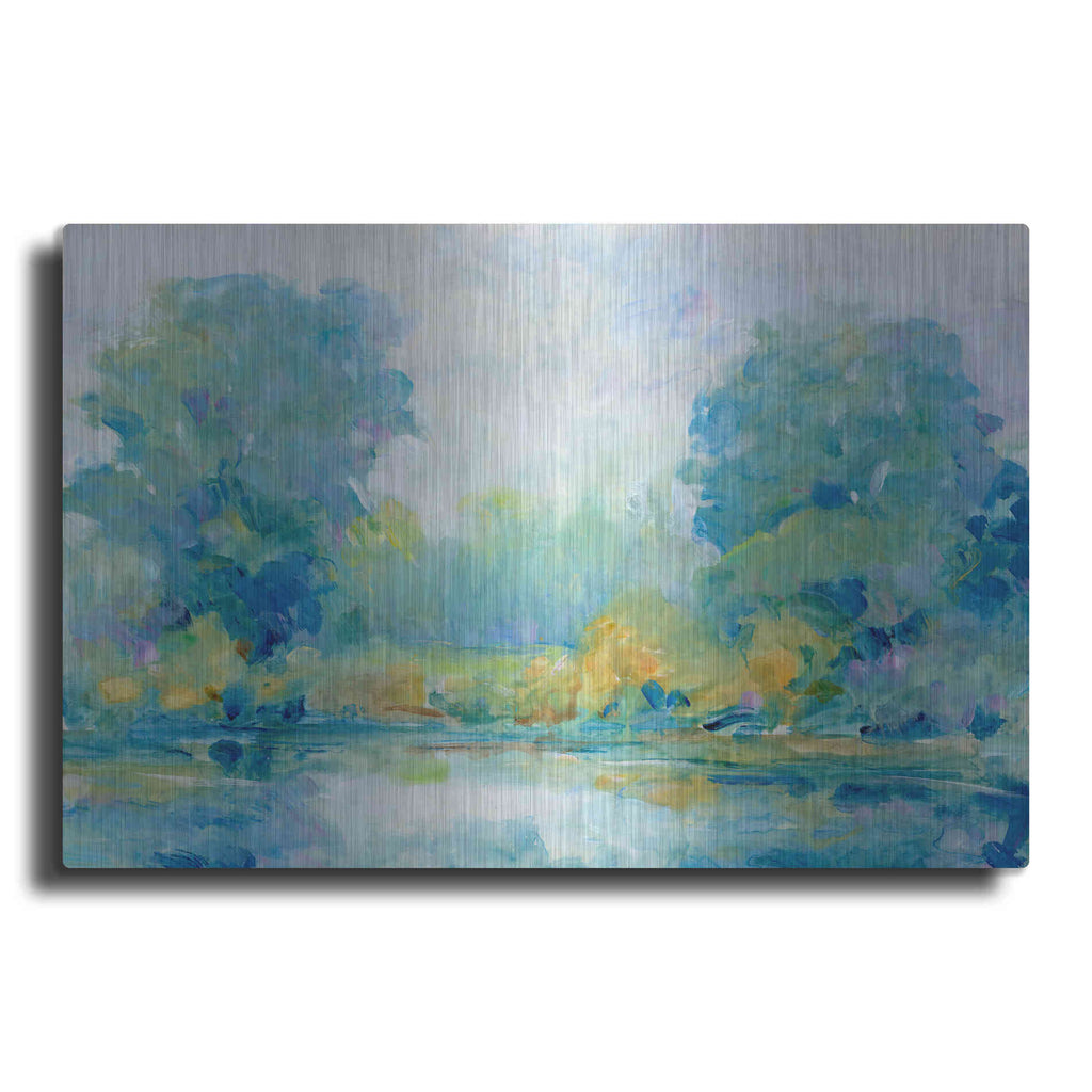 Luxe Metal Art 'Quiet Morning I' by Tim O'Toole, Metal Wall Art