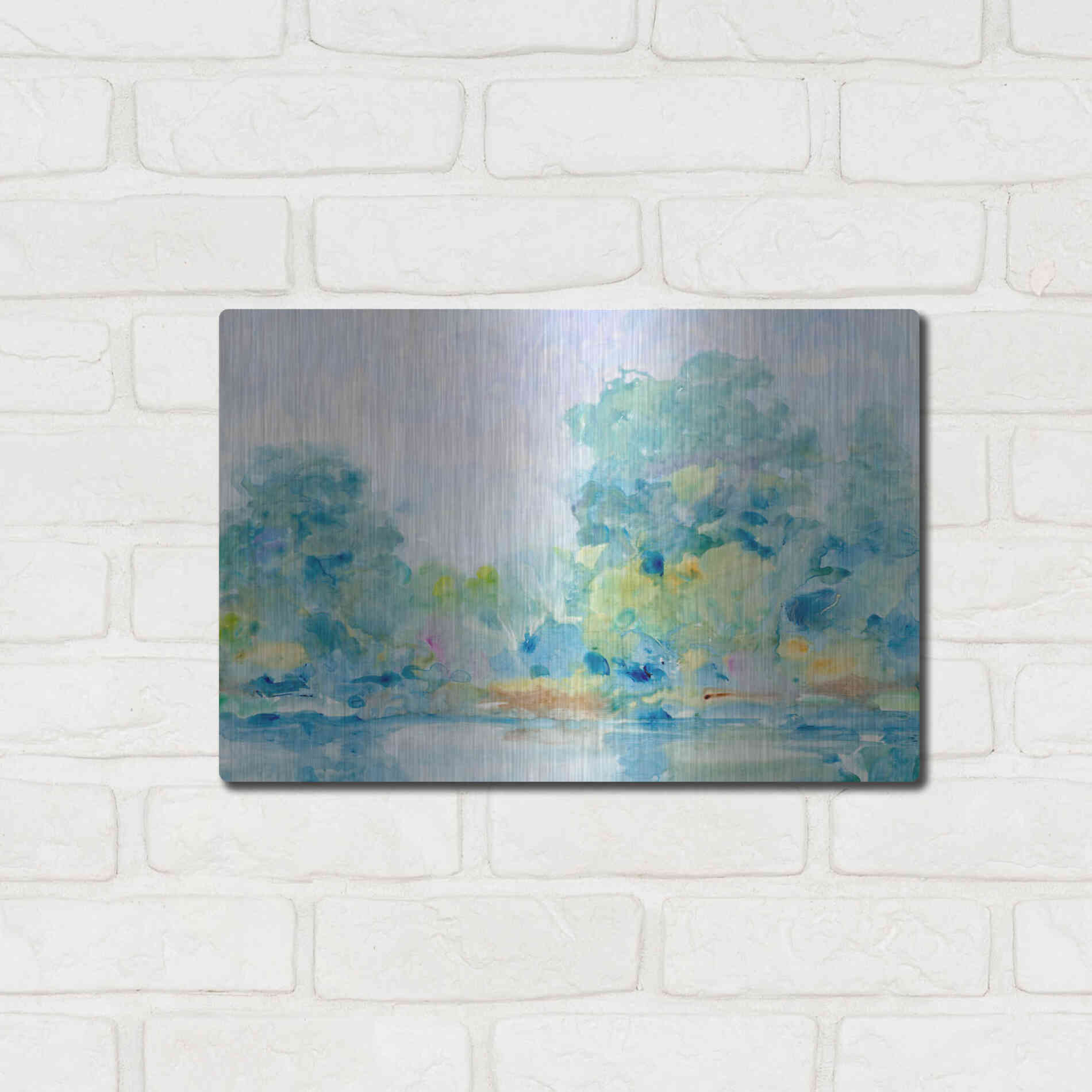 Luxe Metal Art 'Quiet Morning II' by Tim O'Toole, Metal Wall Art,16x12