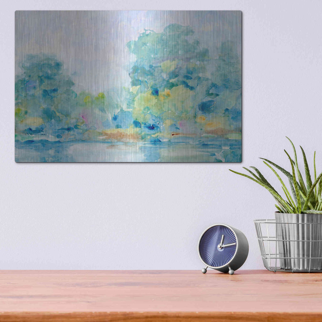 Luxe Metal Art 'Quiet Morning II' by Tim O'Toole, Metal Wall Art,16x12