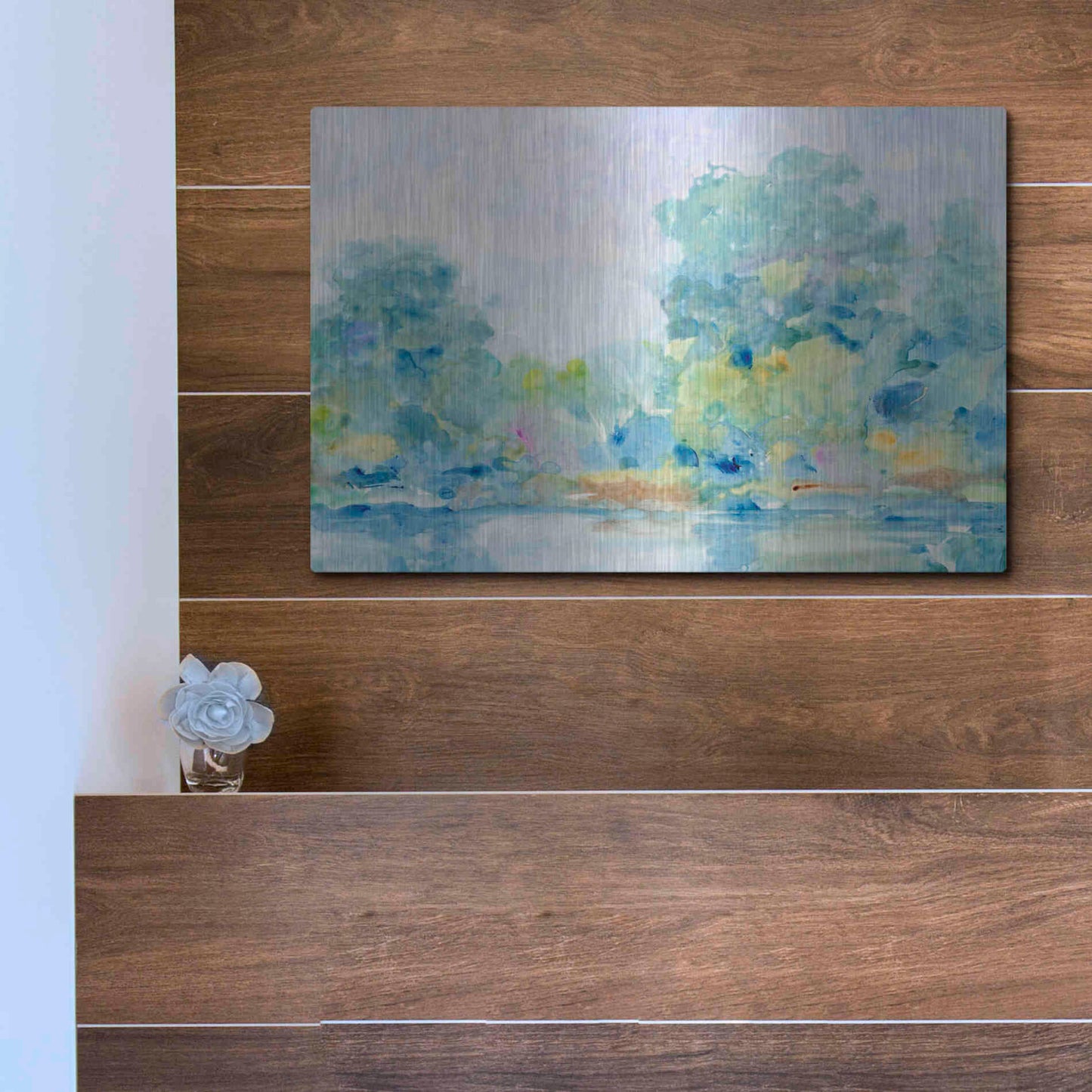 Luxe Metal Art 'Quiet Morning II' by Tim O'Toole, Metal Wall Art,16x12