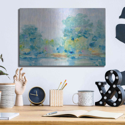 Luxe Metal Art 'Quiet Morning II' by Tim O'Toole, Metal Wall Art,16x12