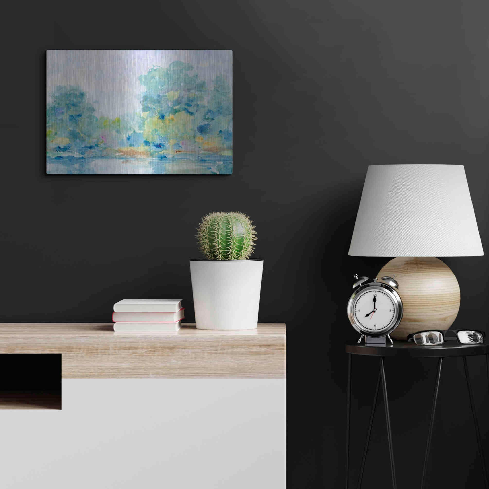 Luxe Metal Art 'Quiet Morning II' by Tim O'Toole, Metal Wall Art,24x16