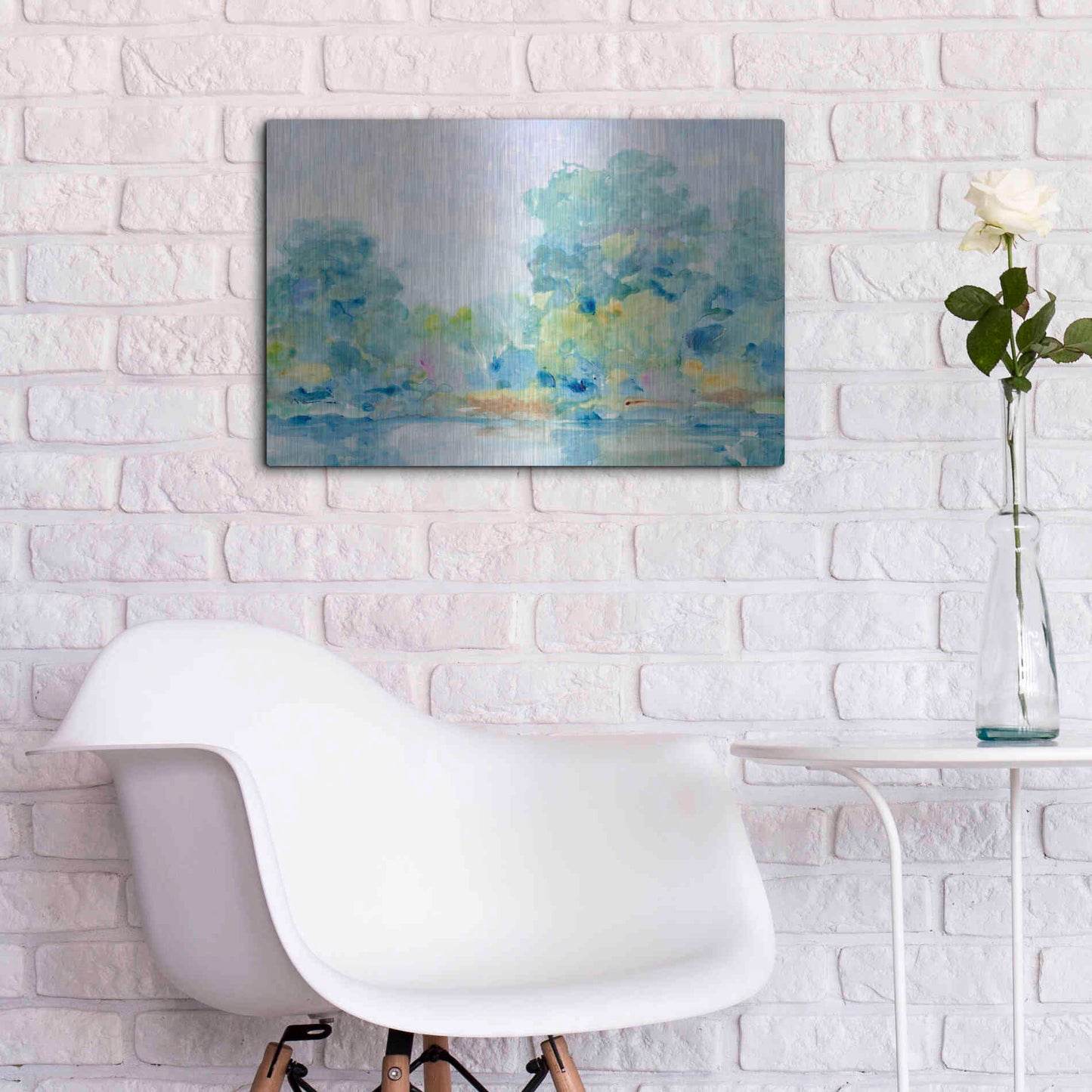 Luxe Metal Art 'Quiet Morning II' by Tim O'Toole, Metal Wall Art,24x16