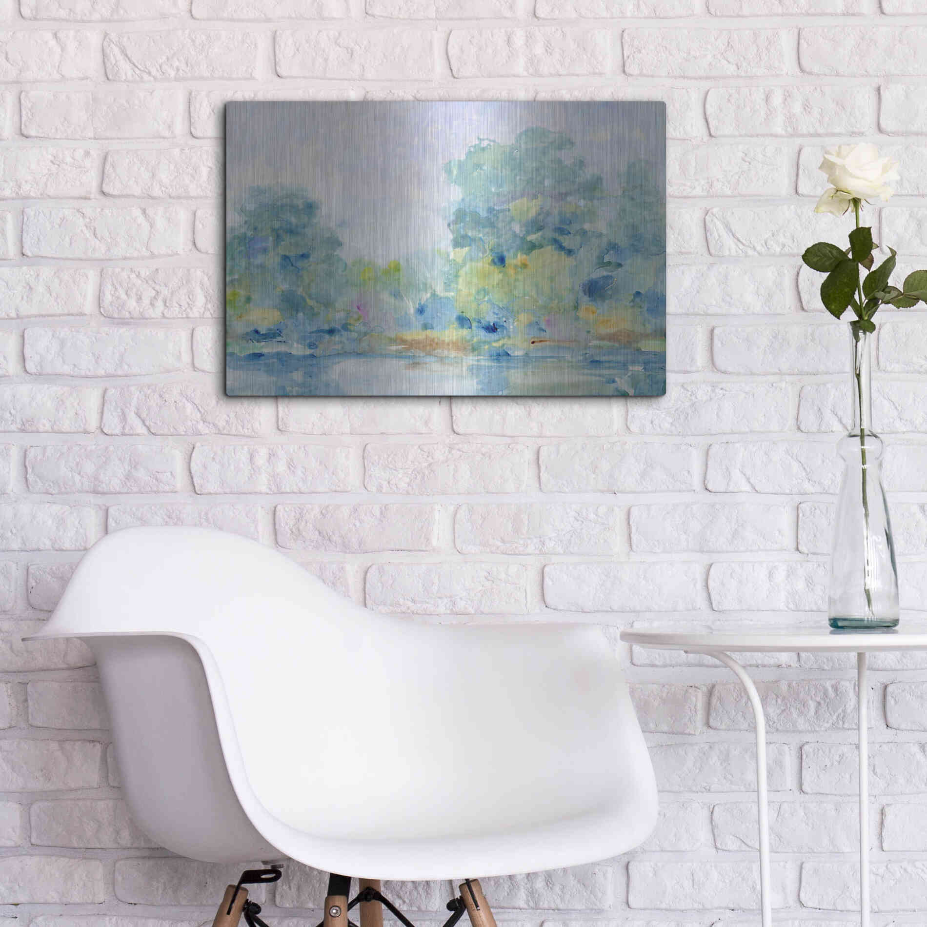 Luxe Metal Art 'Quiet Morning II' by Tim O'Toole, Metal Wall Art,24x16