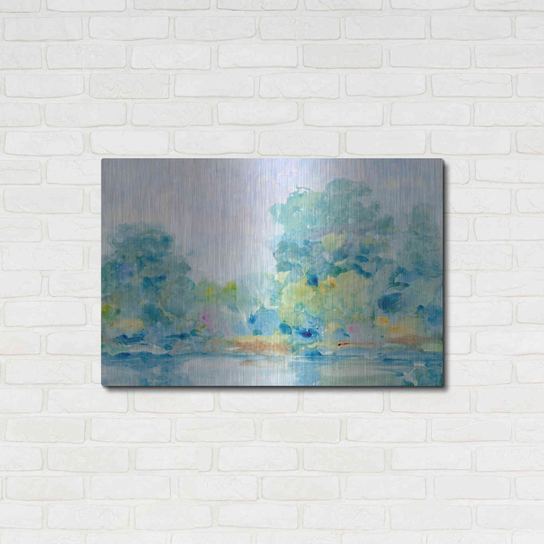 Luxe Metal Art 'Quiet Morning II' by Tim O'Toole, Metal Wall Art,36x24