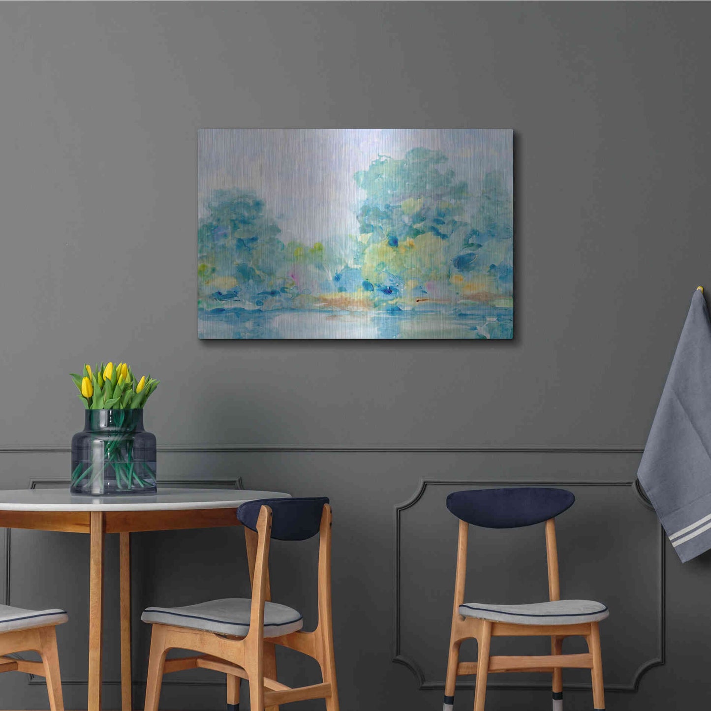 Luxe Metal Art 'Quiet Morning II' by Tim O'Toole, Metal Wall Art,36x24