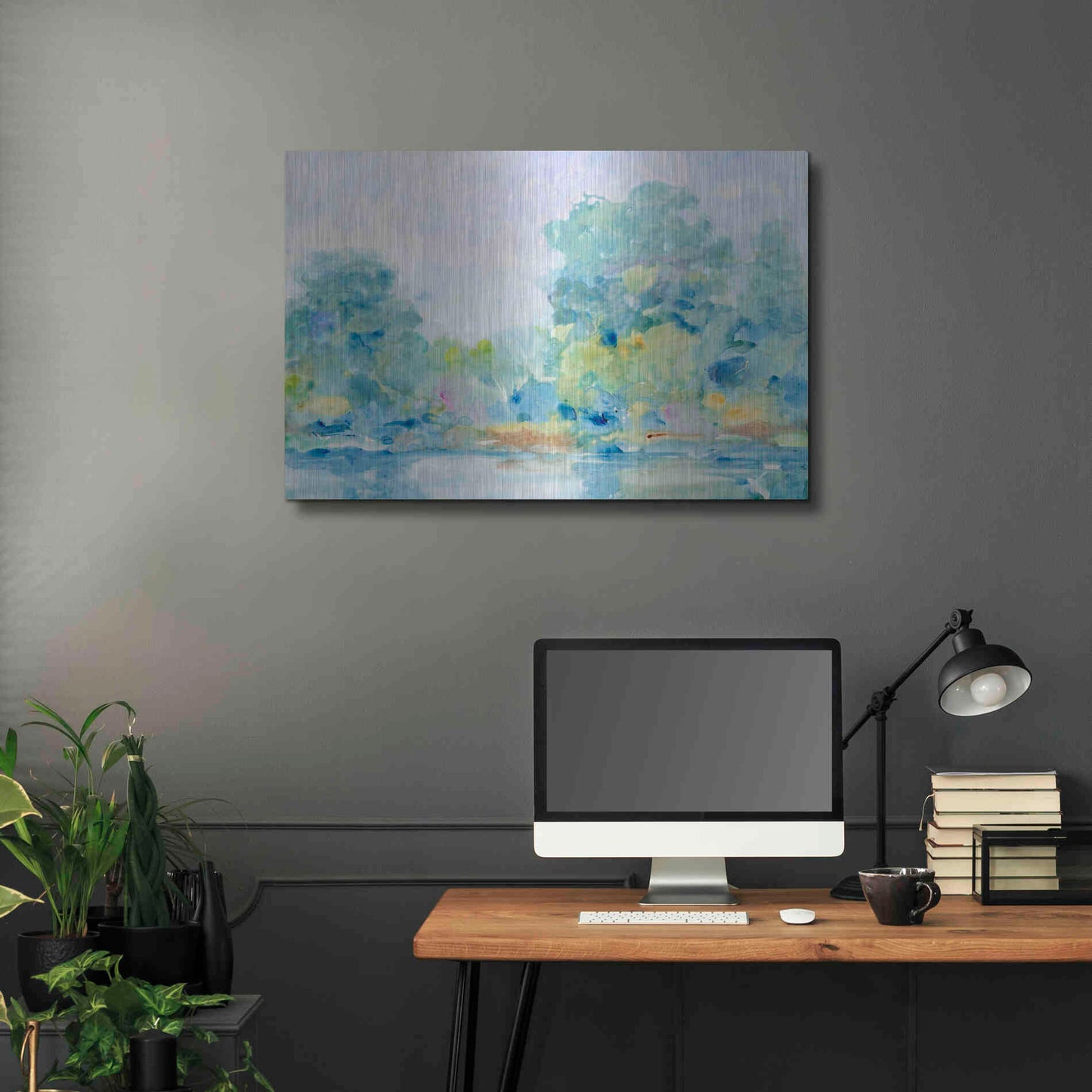 Luxe Metal Art 'Quiet Morning II' by Tim O'Toole, Metal Wall Art,36x24