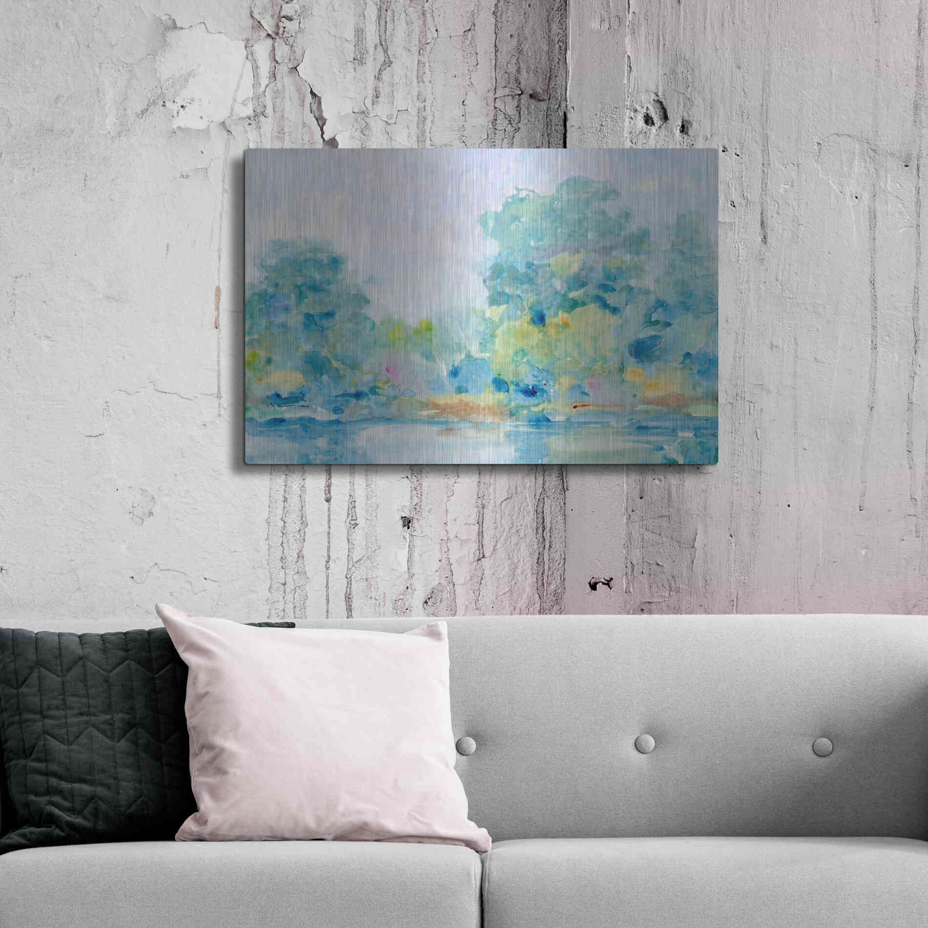 Luxe Metal Art 'Quiet Morning II' by Tim O'Toole, Metal Wall Art,36x24
