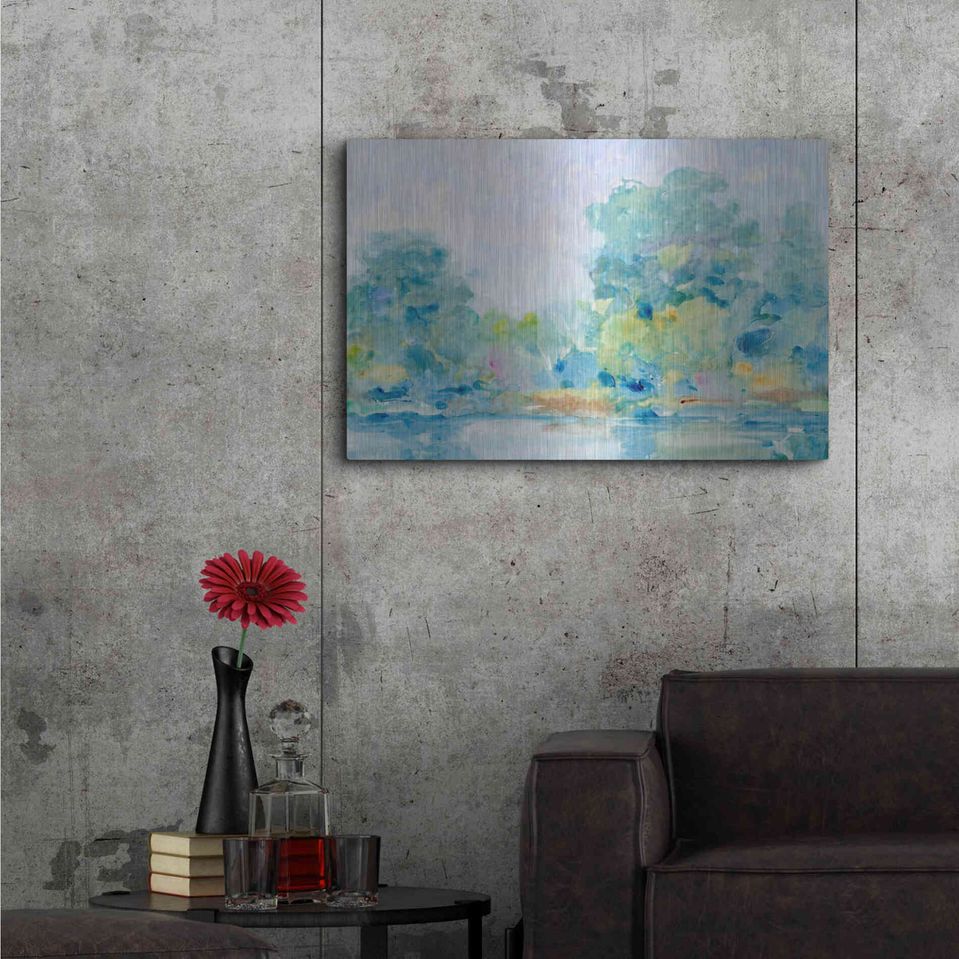 Luxe Metal Art 'Quiet Morning II' by Tim O'Toole, Metal Wall Art,36x24