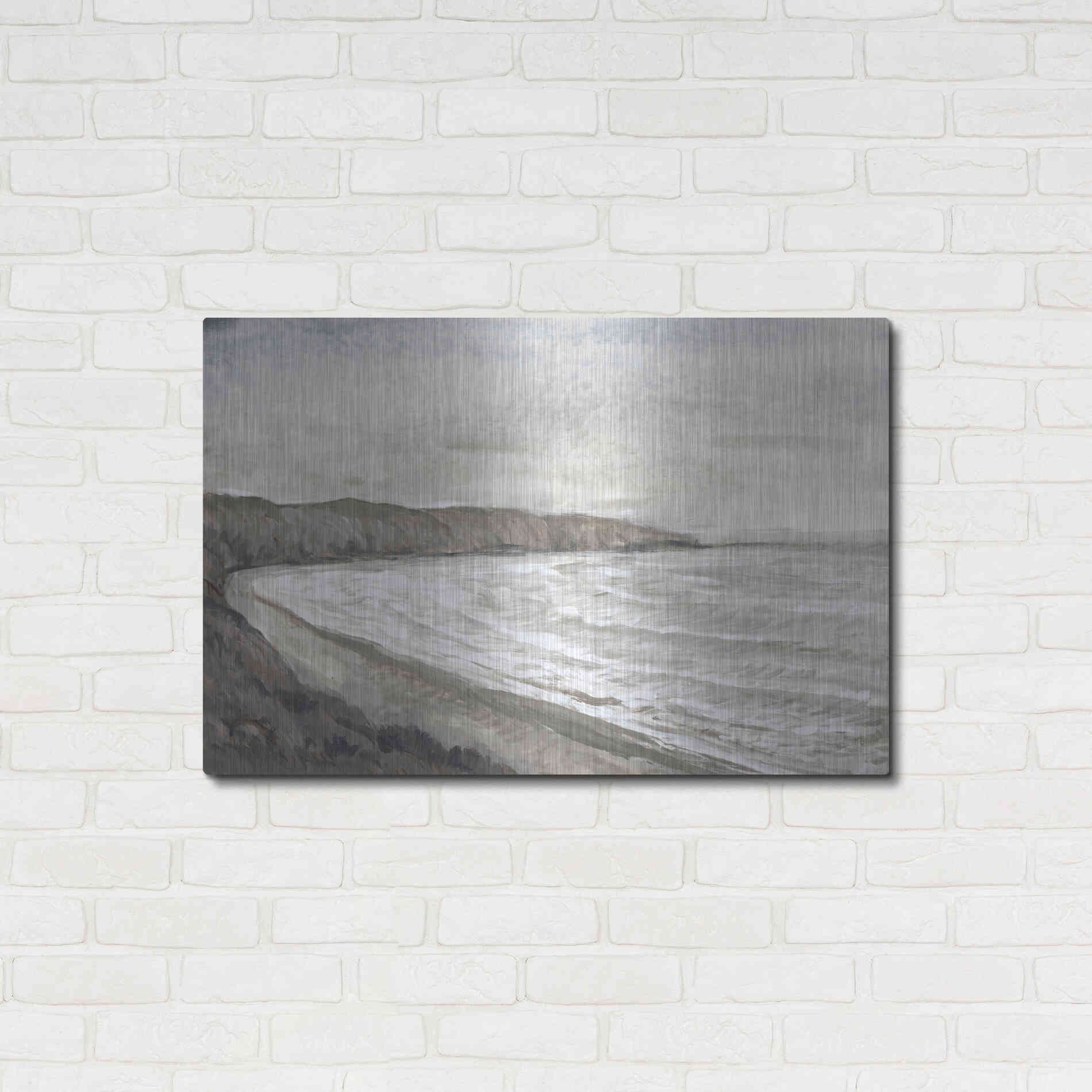 Luxe Metal Art 'Coastal Shoreline I' by Tim O'Toole, Metal Wall Art,36x24