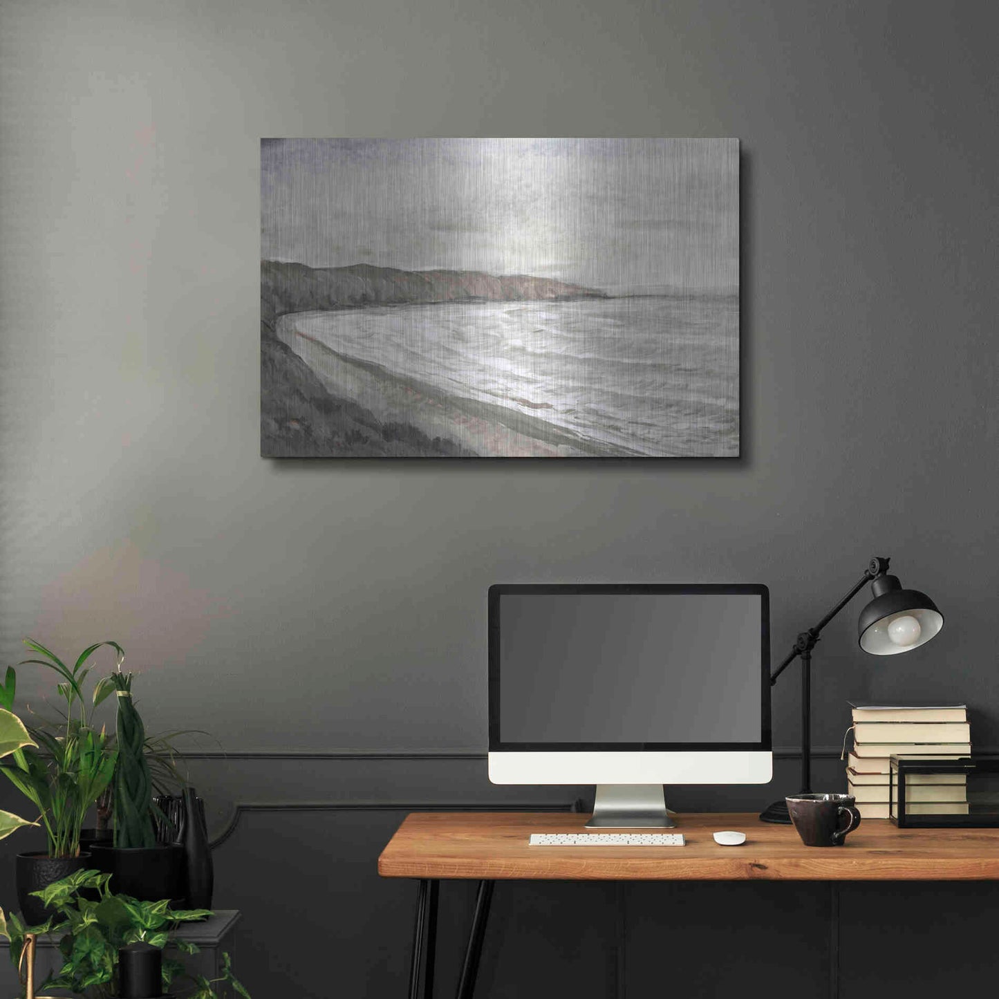 Luxe Metal Art 'Coastal Shoreline I' by Tim O'Toole, Metal Wall Art,36x24
